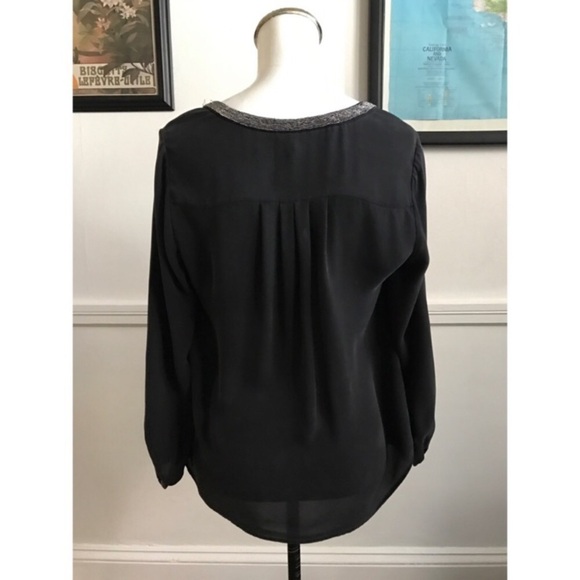 JOIE Silk Krishna Beaded Neck Tunic Blouse - Picture 6 of 11